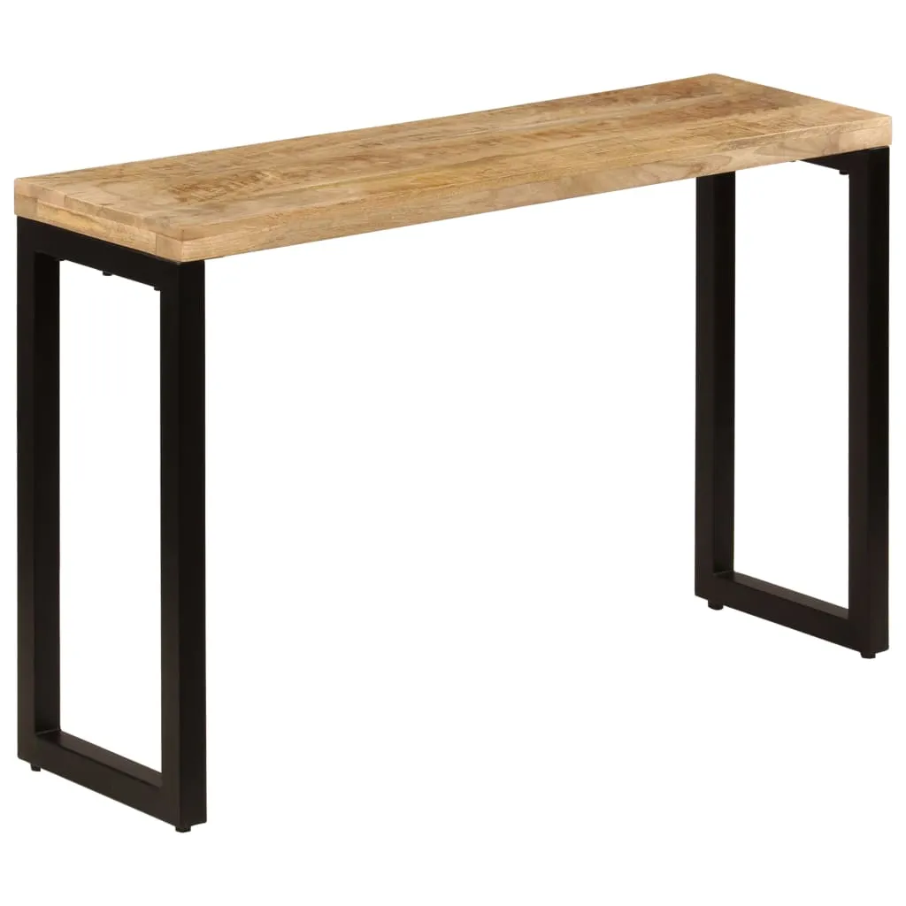 vidaXL Console Table 120x35x76 cm Solid Mango Wood and Steel