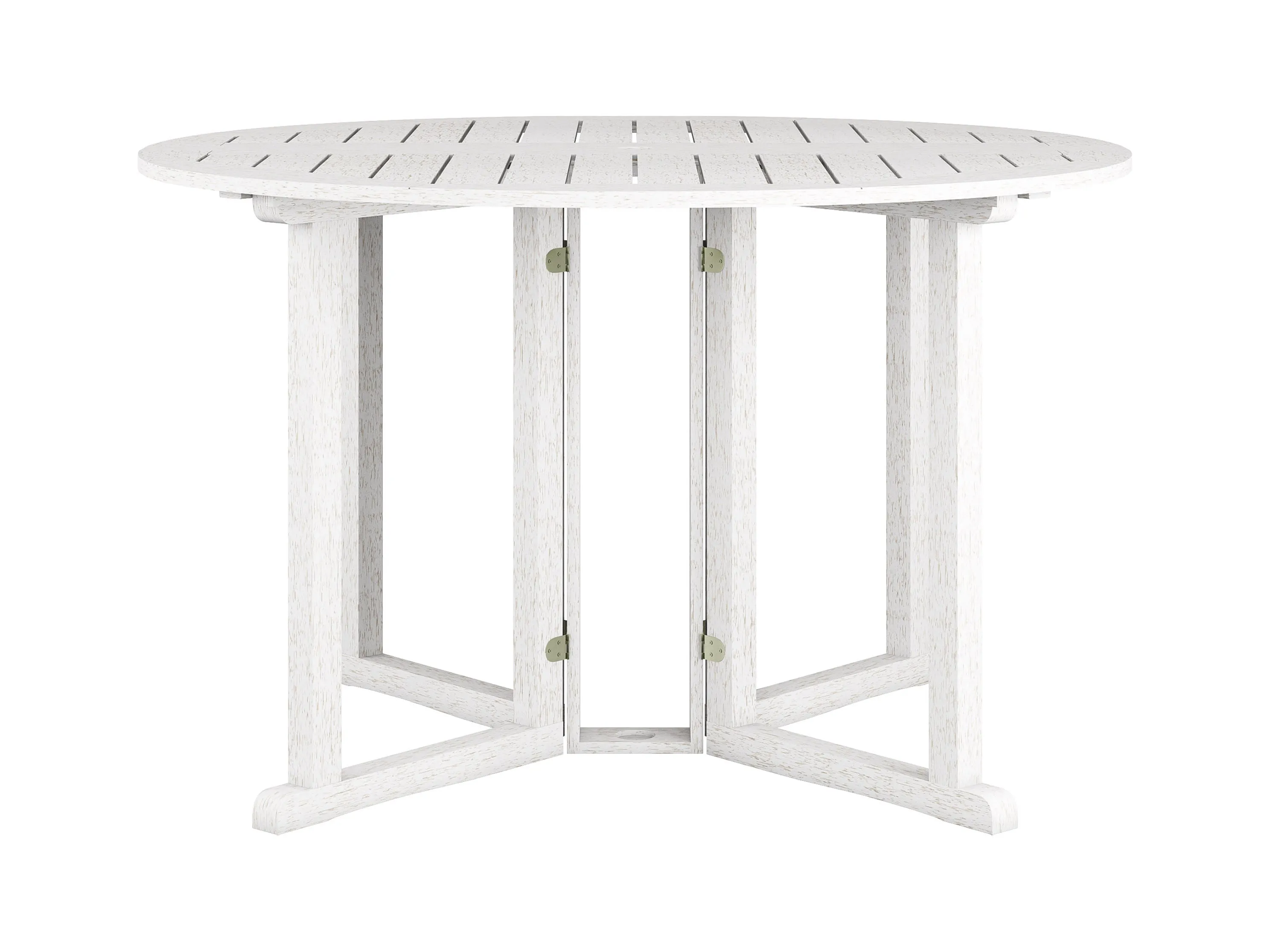 Washed White Outdoor Drop Leaf Table