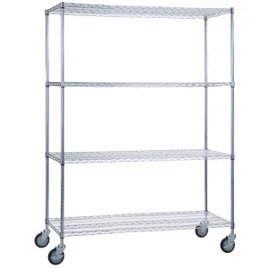 Wire Linen Cart with Casters - 18" x 60" x 72"